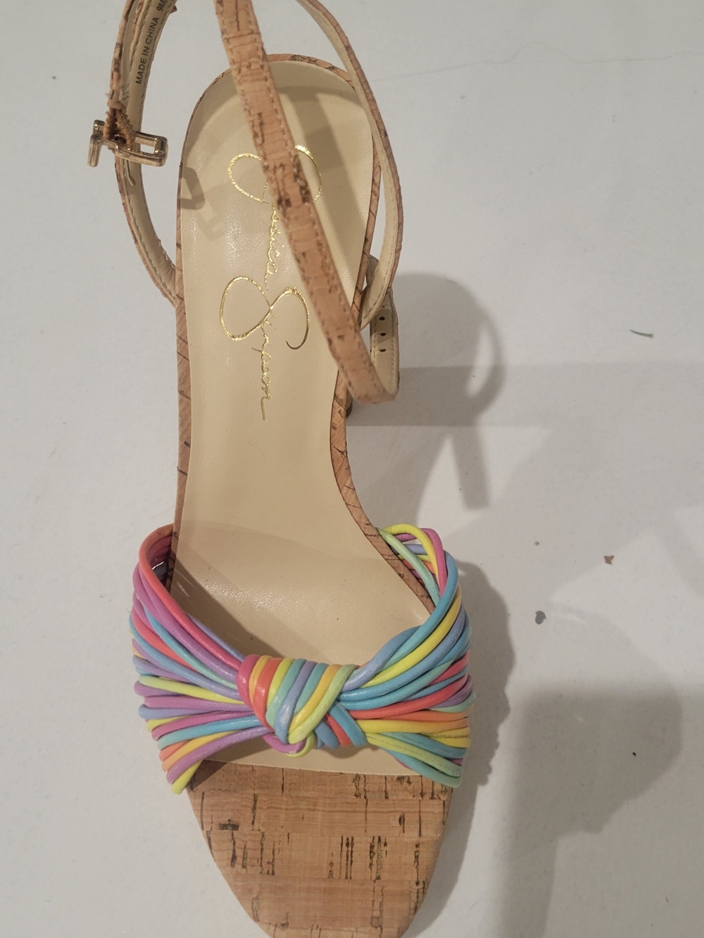 Jessica Simpson Multicolor Knot Front Cork Sandal - Women's